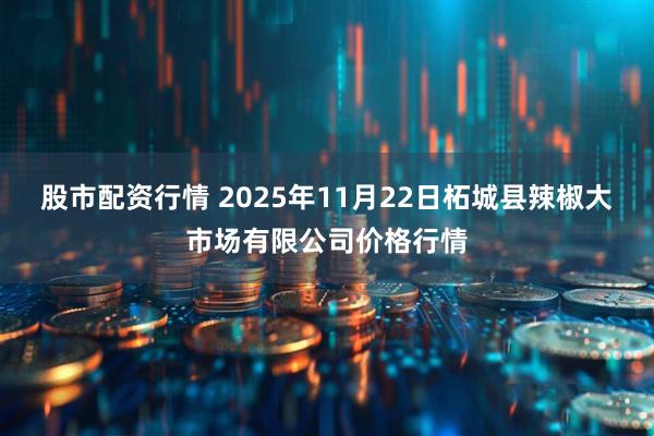 股市配资行情 2025年11月22日柘城县辣椒大市场有限公司价格行情