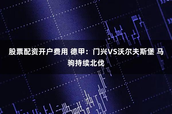 股票配资开户费用 德甲：门兴VS沃尔夫斯堡 马驹持续北伐